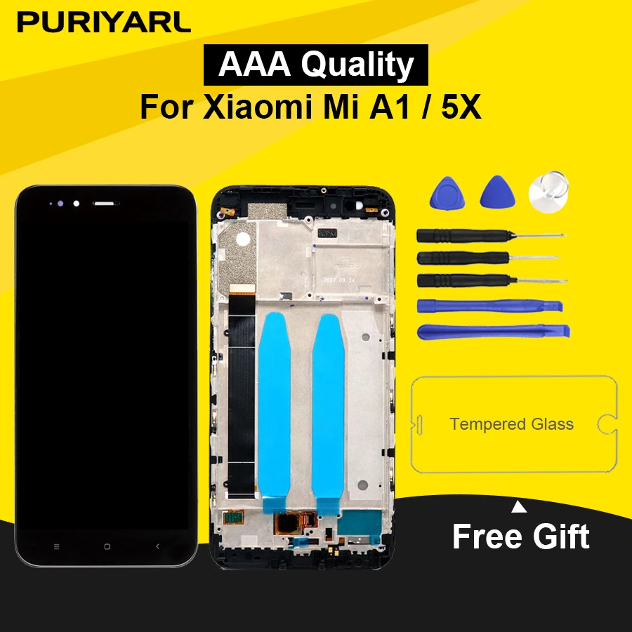 AAA для Xiaomi mi A1 lcd кодирующий преобразователь сенсорного экрана в сборе 5X ЖК