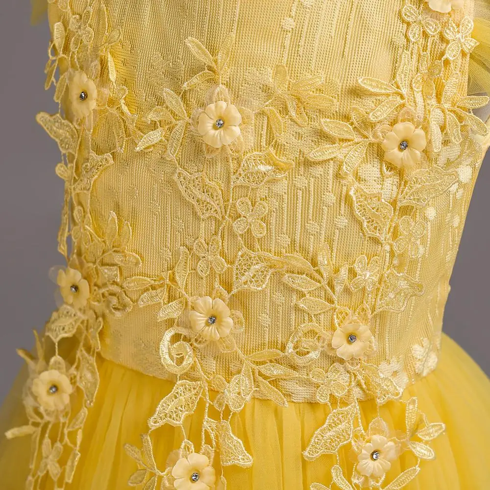 Lovely Flower Girl Dresses Tulle 2019 Beading Appliqued Pageant For Girls First Communion Kids Prom | Детская одежда и обувь