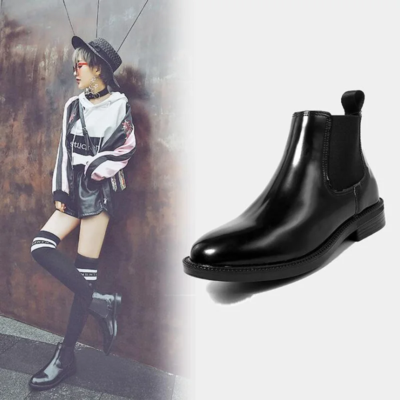 CMSOLO Ankle Boots Women PU Leather Autumn Winter Fashion Female Short British Style Outdoor Shoes Quality New Arrival Hot | Обувь