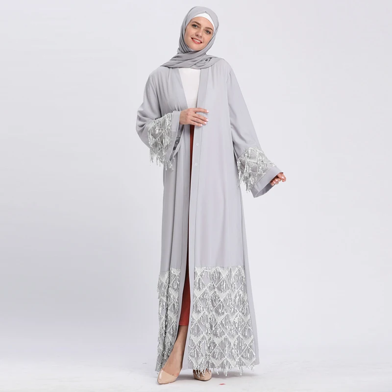 Caftan Abaya с блестками мусульманское платье-хиджаб Jilbab Катар Оман Дубайский Кафтан