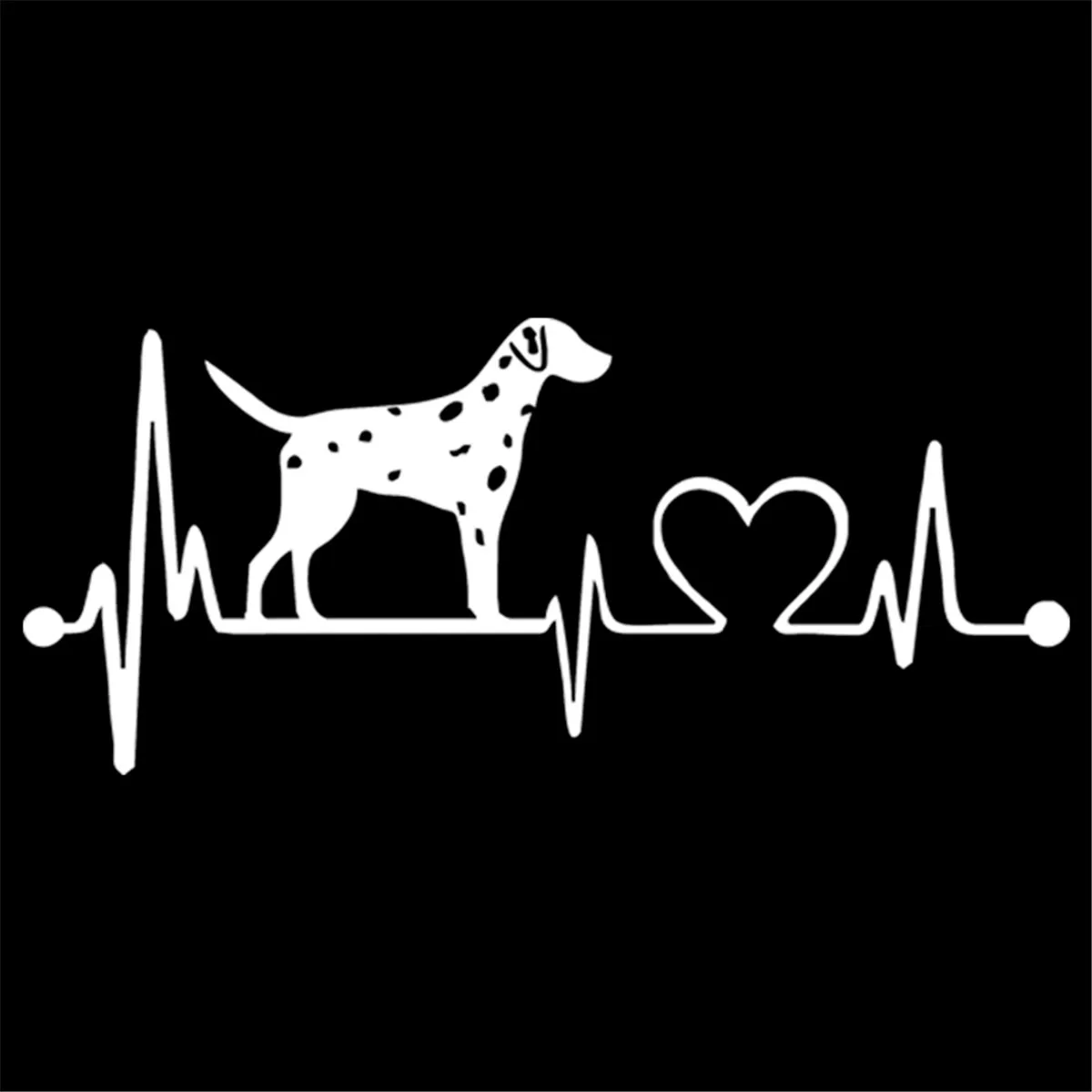 Dalmatian Heartbeat Dog Car Stickers Wall Home Glass Window Door Laptop Auto Truck Bumper Van Vinyl Decal | Автомобили и