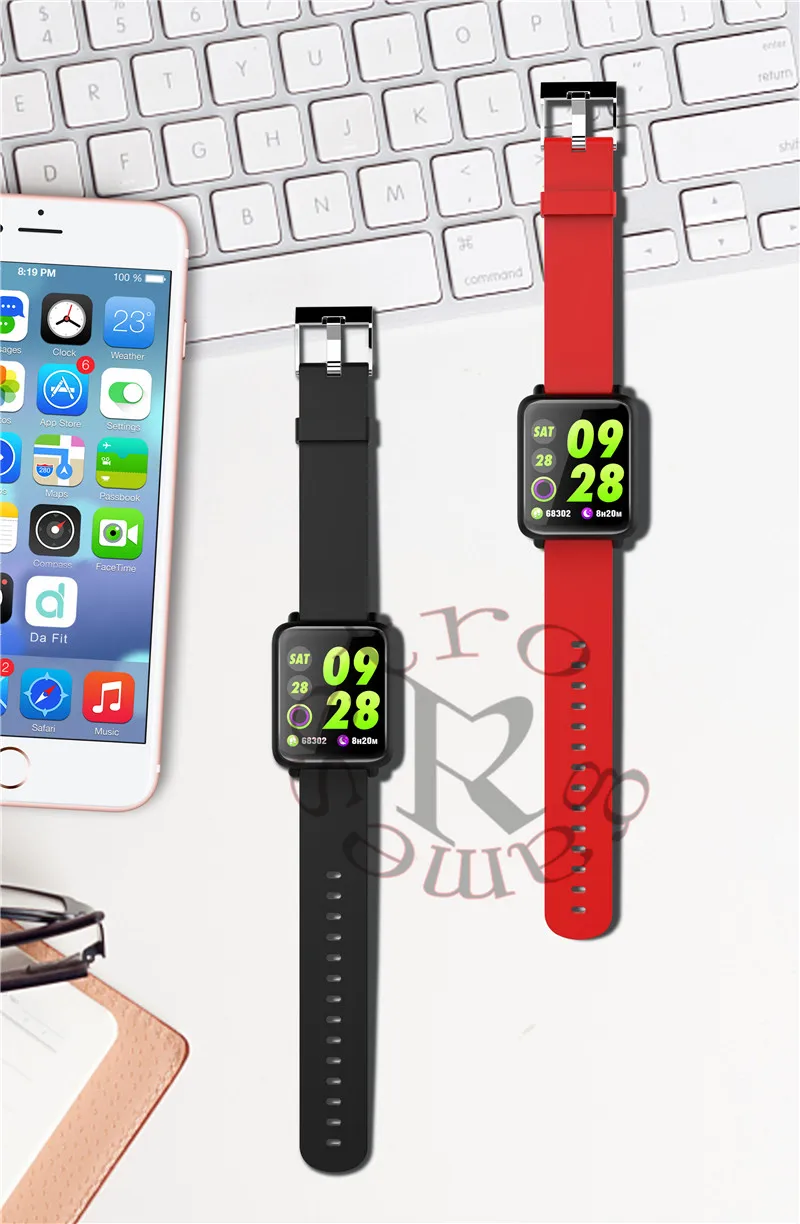 

New M28 Smart Bracelet 1.3-inch Color Waterproof Heart Rate Monitor Bluetooth Bracelet