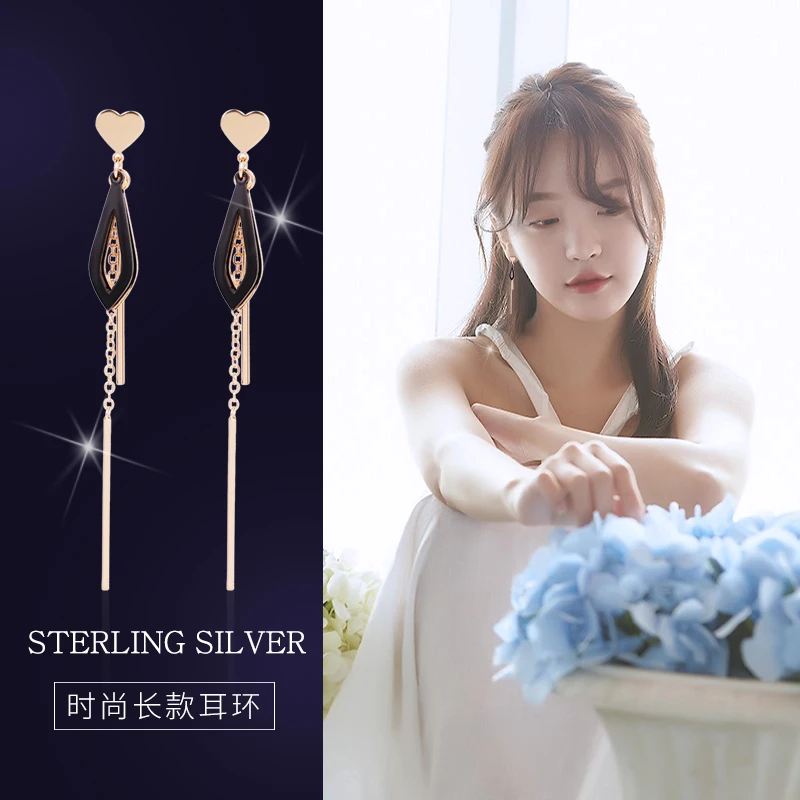 EASYA Love Heart Pendientes Earrings For Women Hollow Out Waterdrop Drop Long Boucle D'oreille Costume Accessories Gift | Украшения и