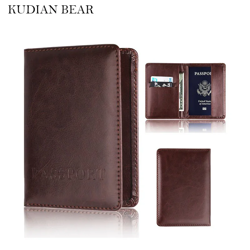 Бренд KUDIAN BEAR Обложка для паспорта Женский кошелек чехол путешествий