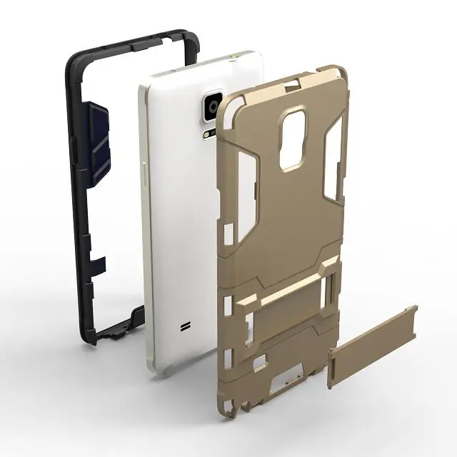 Для Samsung Galaxy Note 4 Fundas Case Hybrid Dual Heavy Duty 3D броня Стенд Случаи Обложка N9100 Coque $|case hybrid|case