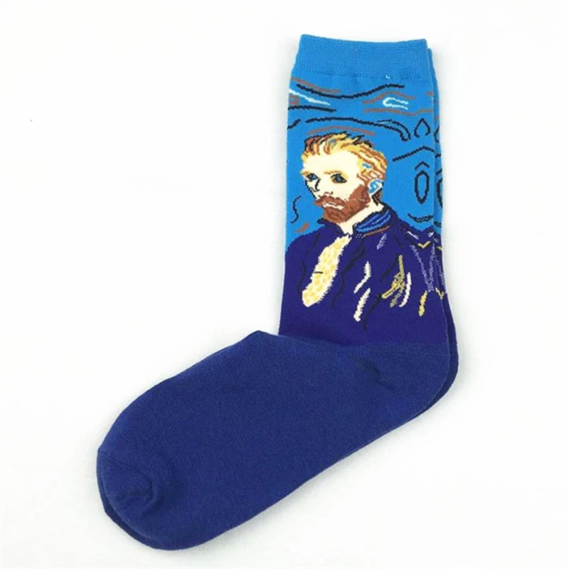 25 Styles Hot Sale Happy Socks Women/Men World Famous Painting Series Men's 2018 Brand Casual Cotton Funny Sock Wholesale | Мужская