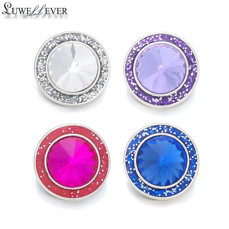 

Fashion Flower w326 Crystal 3D 18mm Metal Snap Button For Bracelet Necklace Interchangeable Jewelry Women Accessorie Findings