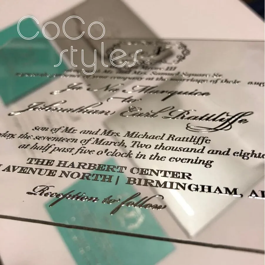 Cocostyles изготовленная на заказ Высококачественная серебряная печать акриловая