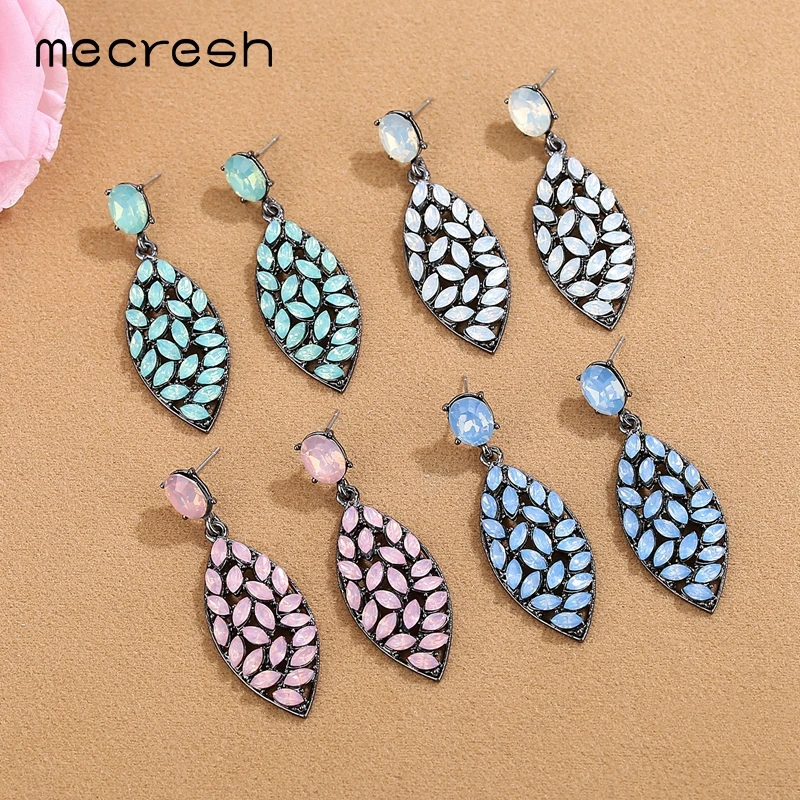 Винтажные висячие серьги Mecresh с кристаллами маркиза модные ювелирные изделия