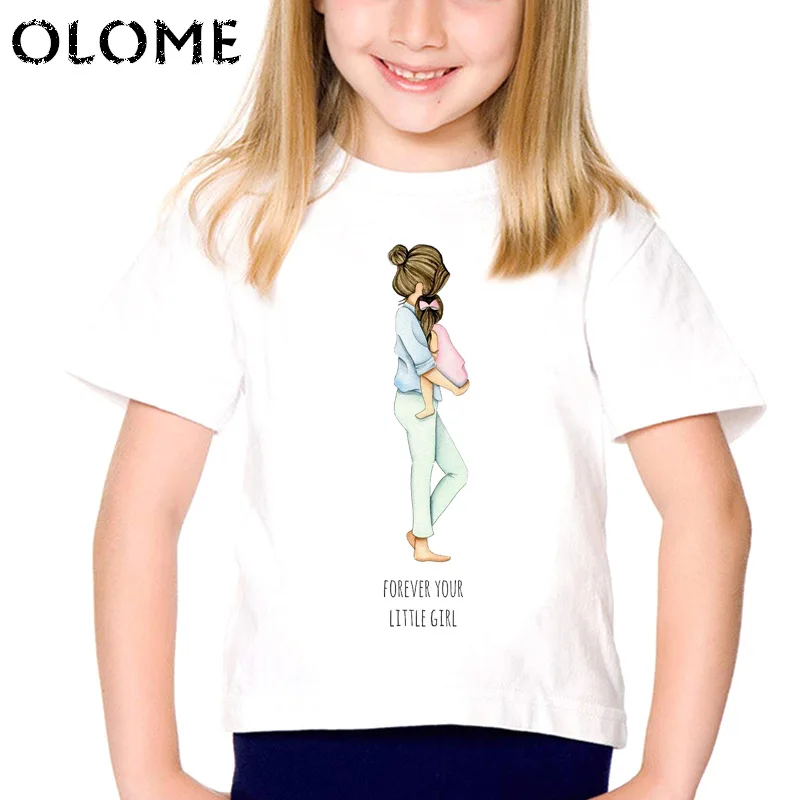 Футболки с надписью Super Mom/kids/girl забавные повседневные милые футболки Love для мамы