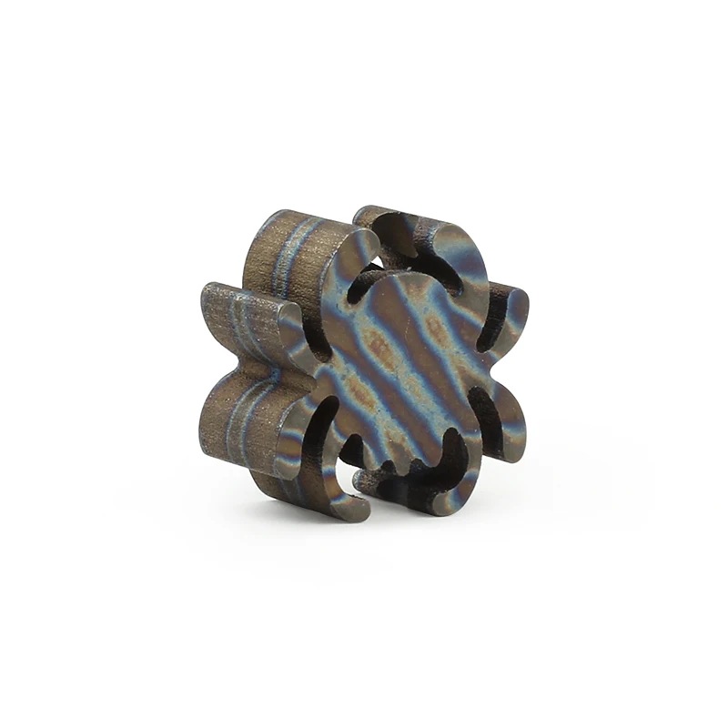 Пламя паук TC4 титановый сплав нож бусины EDC инструмент шлем Паракорд бисер