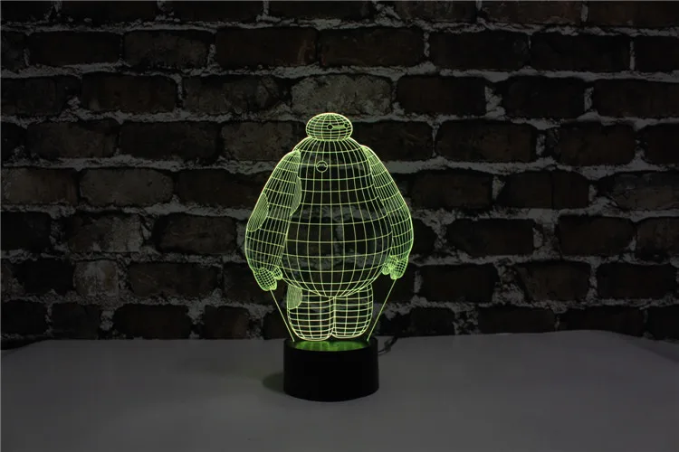 YJM-2854 Lovely 3D Big Hero 6 Baymax Appearance LED Table Lamp Multi-color Night Lights for Holiday Decoration | Лампы и освещение