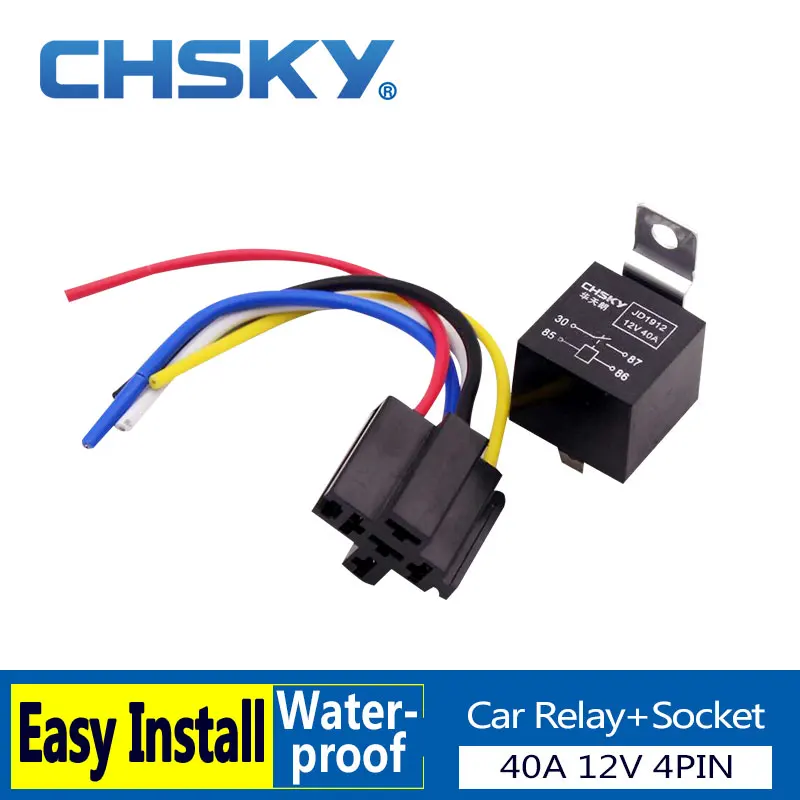 CHSKY 1 шт. 4 pin реле 12V с высокого качества релейный разъём подходит автомобильный