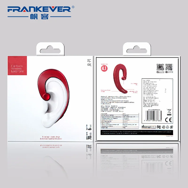 FrankEver Бизнес V4.1 bluetooth гарнитура крюк osteoacusis мини Беспроводной наушники для