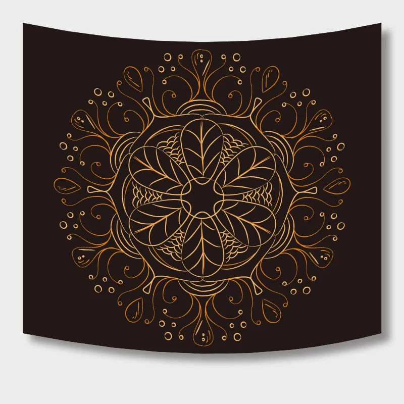 Bohemian Tapestry Indian Black Rose Gold Room Rug Wall Hanging Decoration Yoga Mat Boho Wedding Decor for Home and Garden | Дом и сад