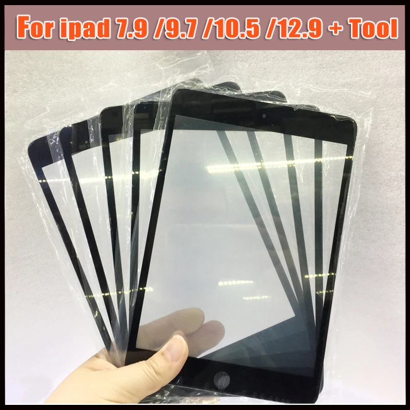 5Pcs LCD Screen Front Outer Glass Lens For iPad 3 6 Air 2 mini 4 5 9.7 7.9Inch Pro 11 Tablet PC Repairing | Мобильные телефоны и