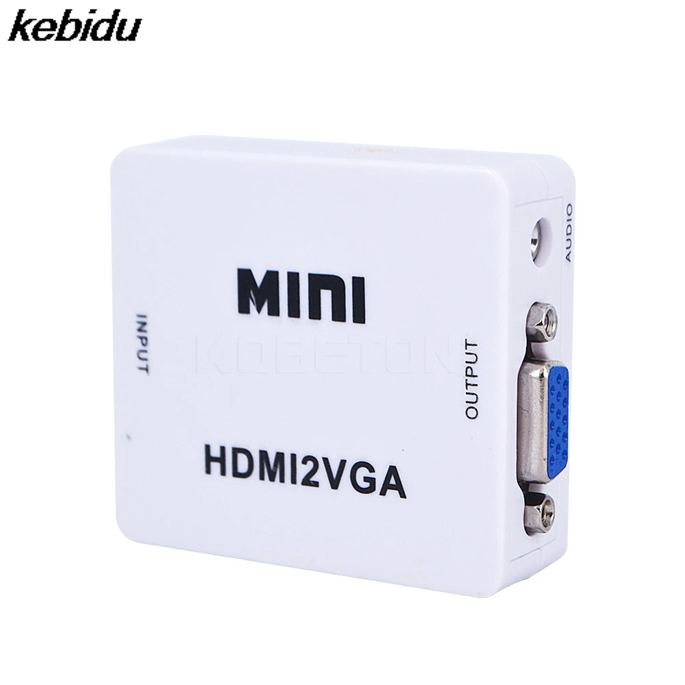 Видео конвертер 1080P VGA адаптер с 3 5 мм Джек аудио Выход совместимому HDMI в комплект