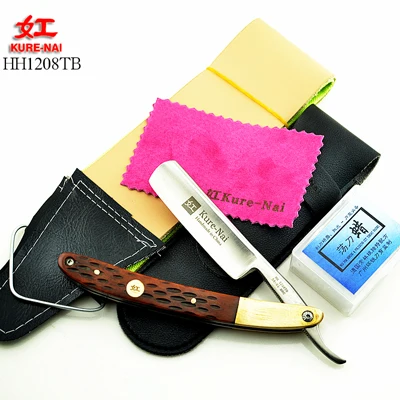 Suite (Carbon Steel) 1 X "KURE-NAI" HH1208TB, бритва из нержавеющей стали с ручкой Buffalo Horn складной бритвенный станок - Цвет: Suite (Carbon Steel)