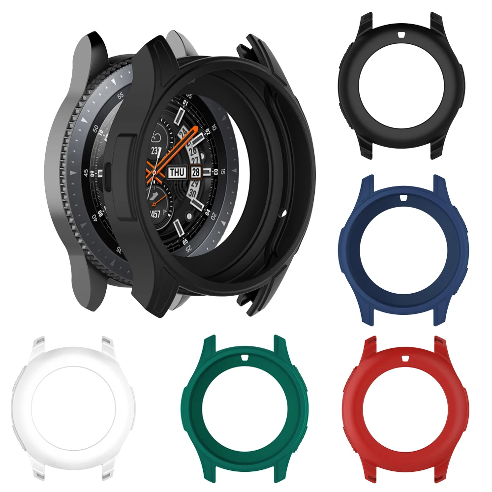 

For Gear S3 Frontier Case For Samsung Galaxy Watch 46mm S 3 band Silicone Protect Cover Protective shell Watch Accessories