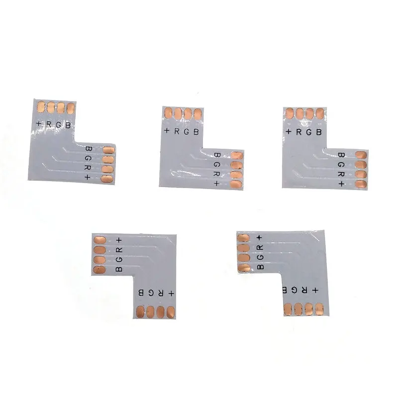 RGB Светодиодная лента разъем 5 шт./лот 4pin 10 мм L форма/T Форма/X форма PCB |