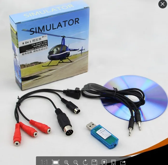 8В1 USB Flight Simulator Cable (Phoenix RealFlight G4 XTR AeroFly FMS) forFutaba ESky JR WFLY 4 8Ch Skill Traning Бесплатная