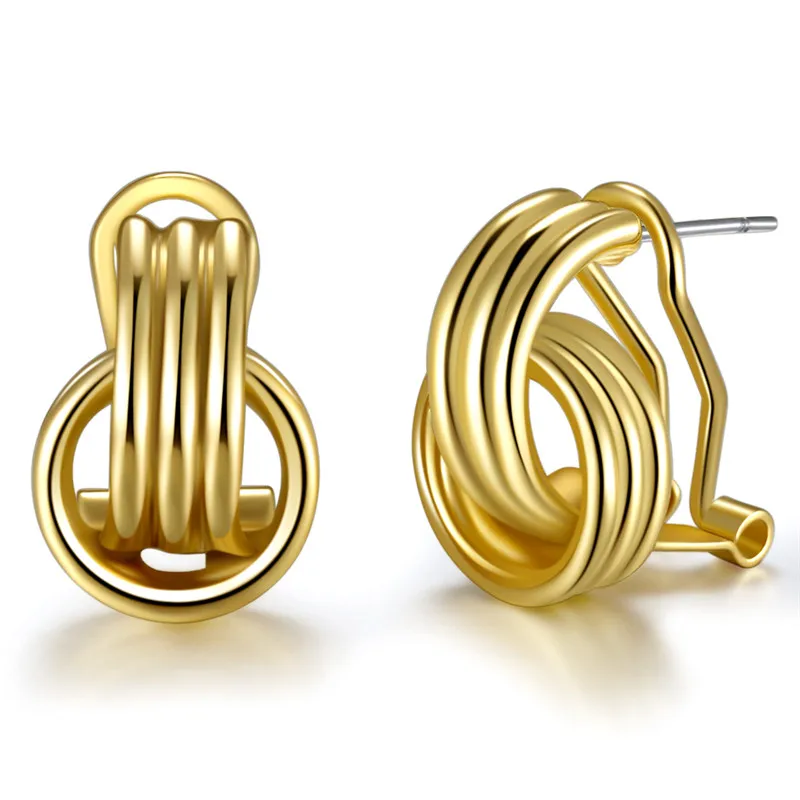 GS 316L Titanium Stainless Steel Earrings For Women Rose Gold Double Color Cross Earring Punk Pendientes Mujer aretes R5 | Украшения и