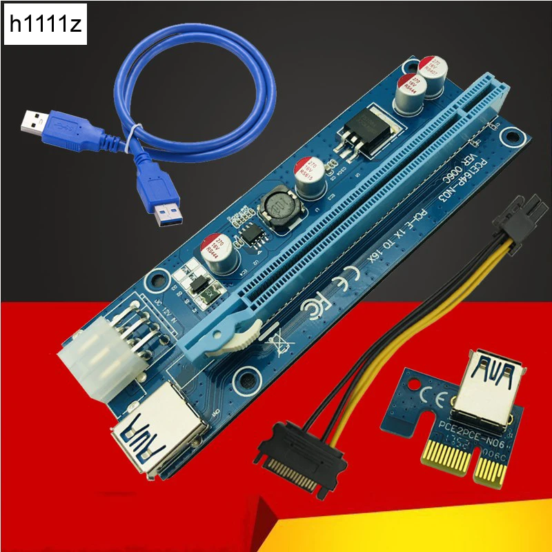 Переходник USB 3 0 PCI-E Riser Express 1X 4x 8x 16x для BTC 6 шт. | Компьютеры и офис
