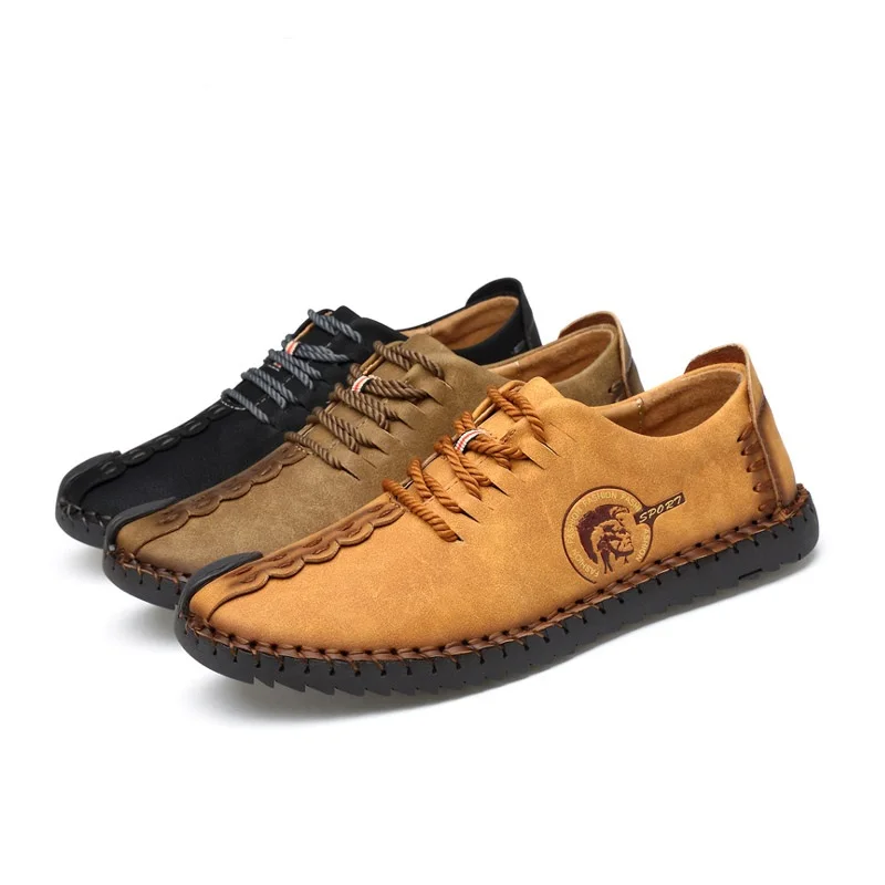 2018 Handmade Leather Shoes Casual Men Fashion Flats Exquisite design Non-slip Comfortable | Обувь