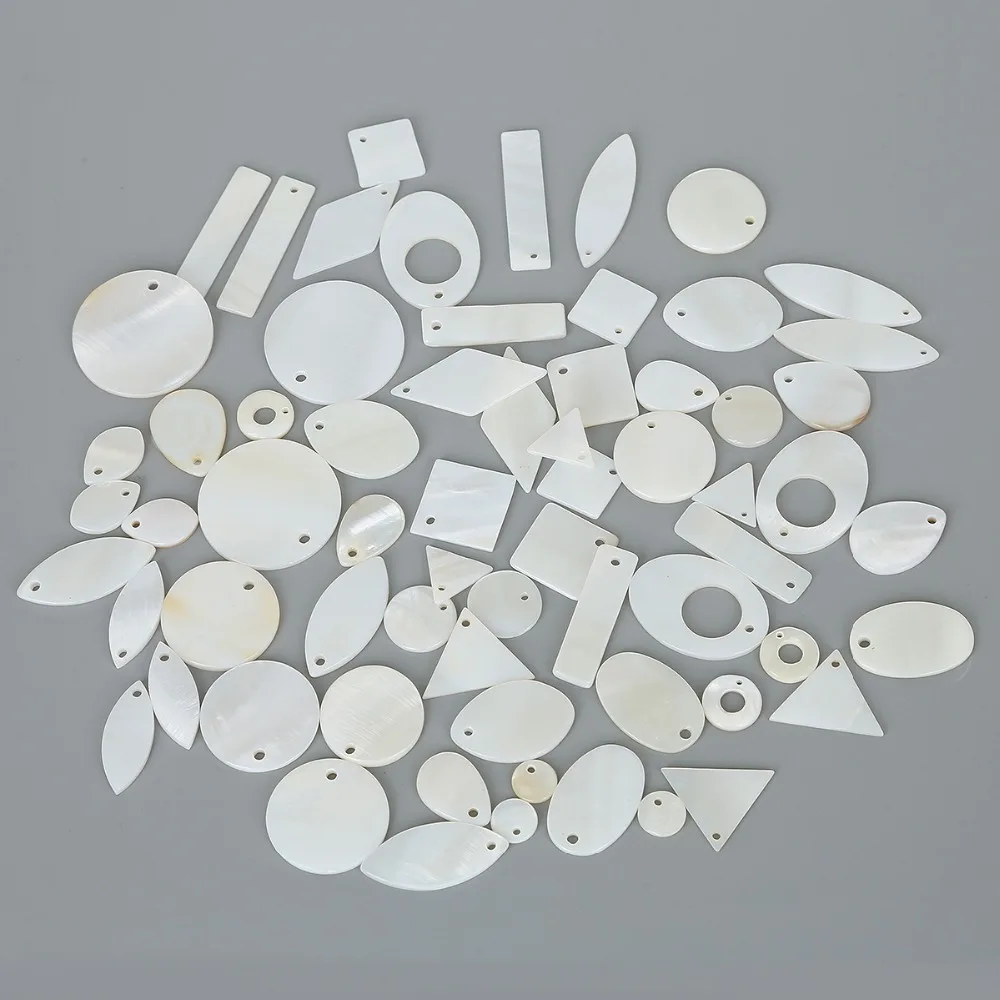 10/20pcs Fashion Natural White Freshwater Shell Stone Charm Pendant For Making Jewelry Earring DIY Findings Handmade | Украшения и