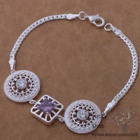 ah201 silver plated bracelet silver fashion jewelry smart double disk bbnajsua etfankma