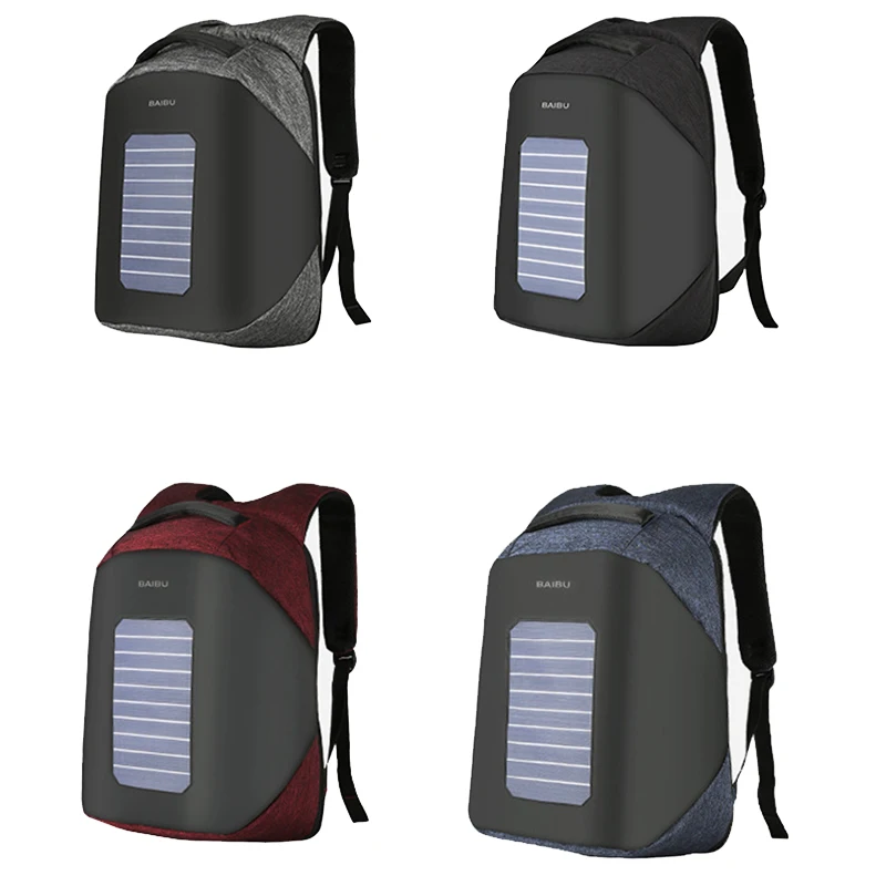 Мужские рюкзаки 10 Вт на солнечных батареях дизайнерский рюкзак Usb зарядка