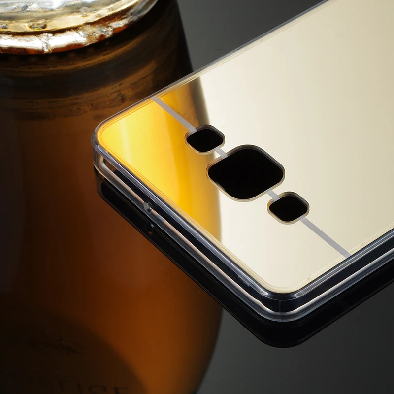 Для Samsung Galaxy A5 A500 A500F роскошный мягкий ТПУ + покрытие ПК зеркальный чехол