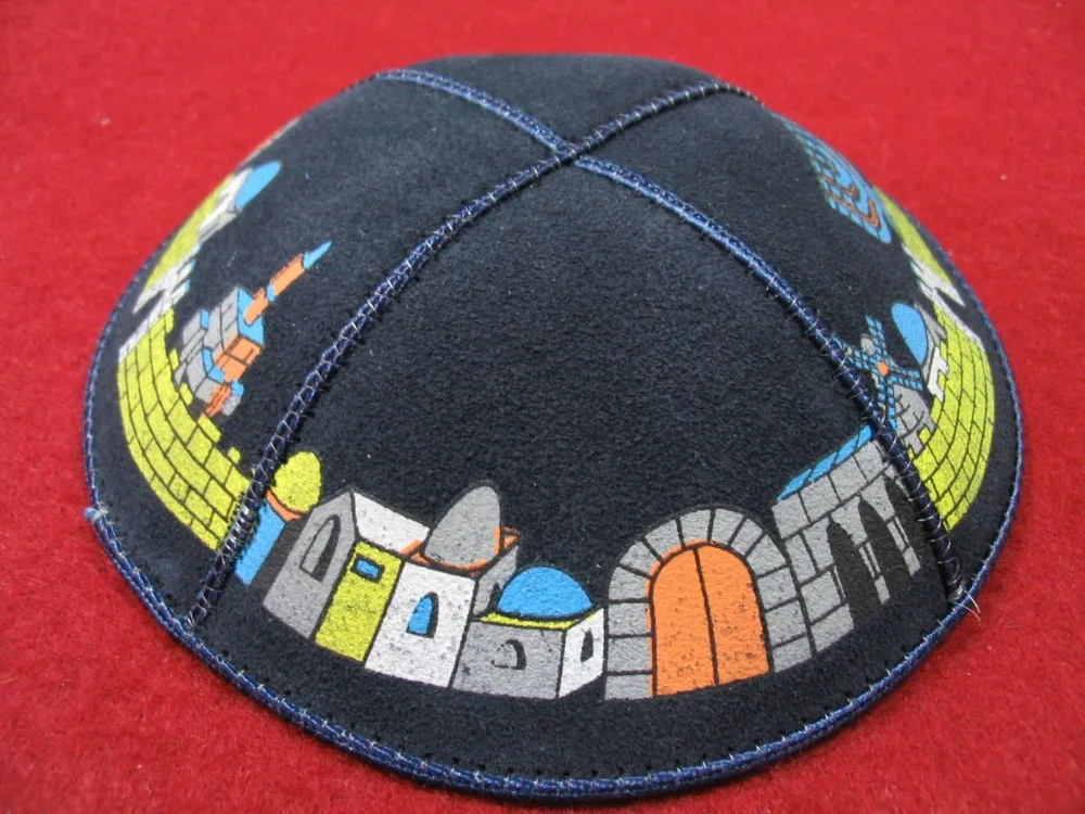 Кожа и замша KIPPAH с принтом еврейская кипа КОЖА YARMULKE цена за 12 штук | Аксессуары для