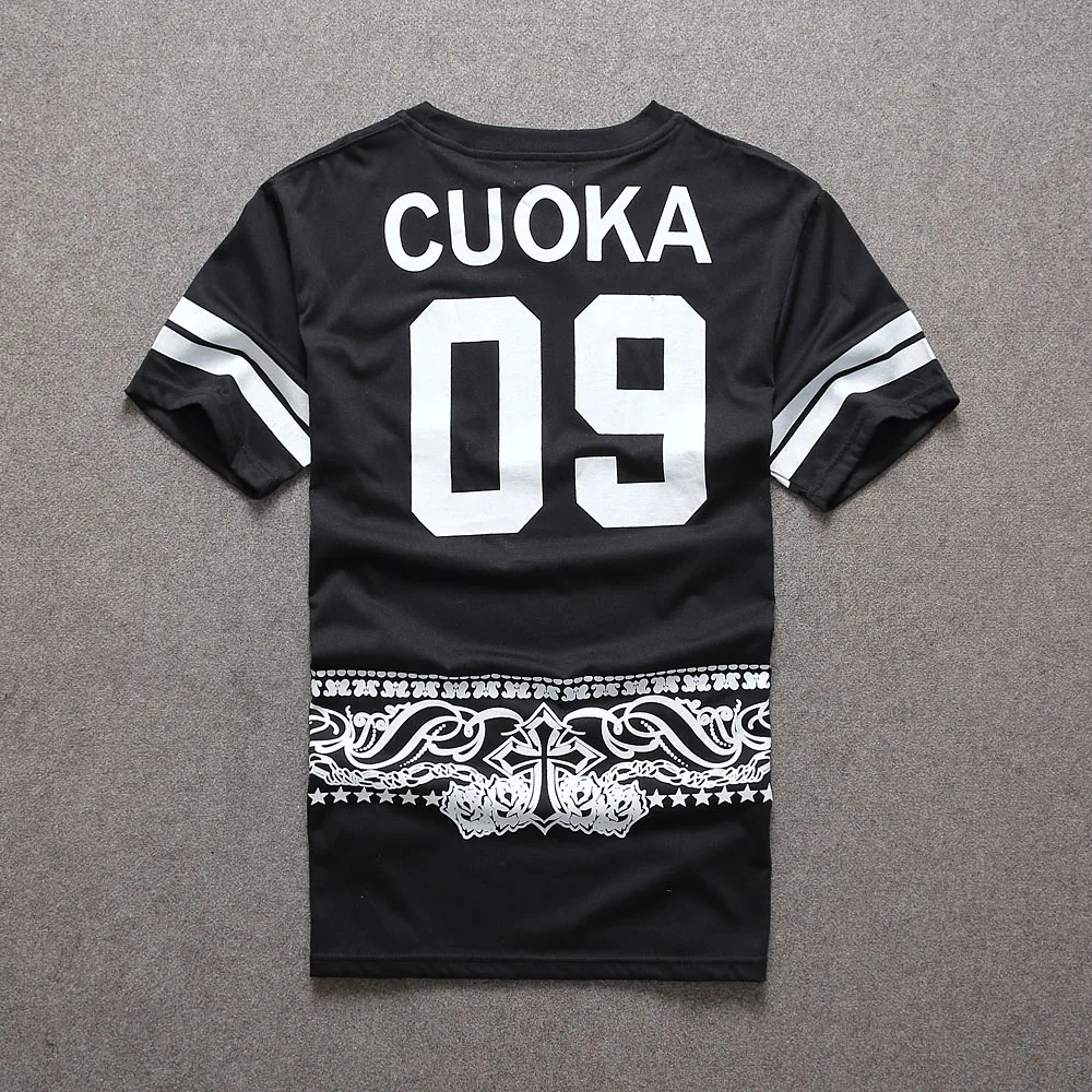 Cuoka бренд хип-хоп PYREX футболка 09 звезда печатных Для мужчин HBA кешью рок Футболки