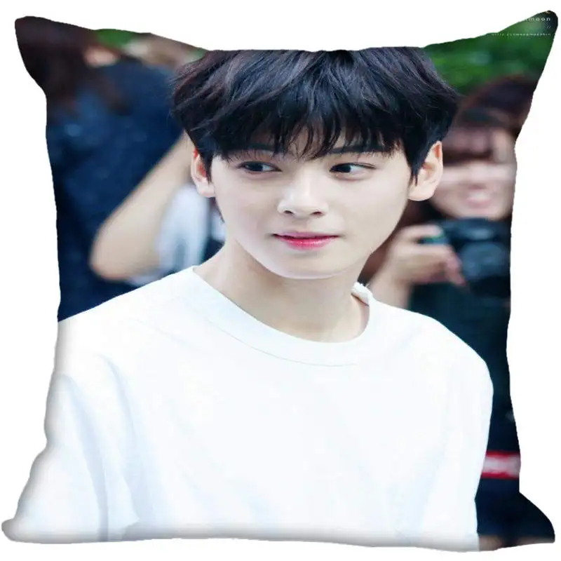 Популярная наволочка Fan Xi KPOP Astro Cha EunWoo с принтом шелковая квадратная домашние