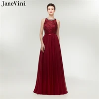 janevini blue long prom dresses 2019 burgundy chiffon beaded gala gowns sleeveless a line party formal dress vestido formatura