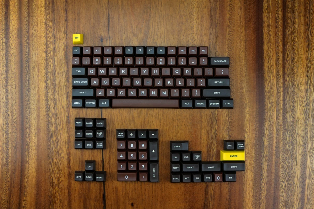 МП шоколадная раскраска 123 клавиш SA PBT Keycap Fonts Keycap Cherry MX switch keycaps для проводной USB механической игровой клавиатуры