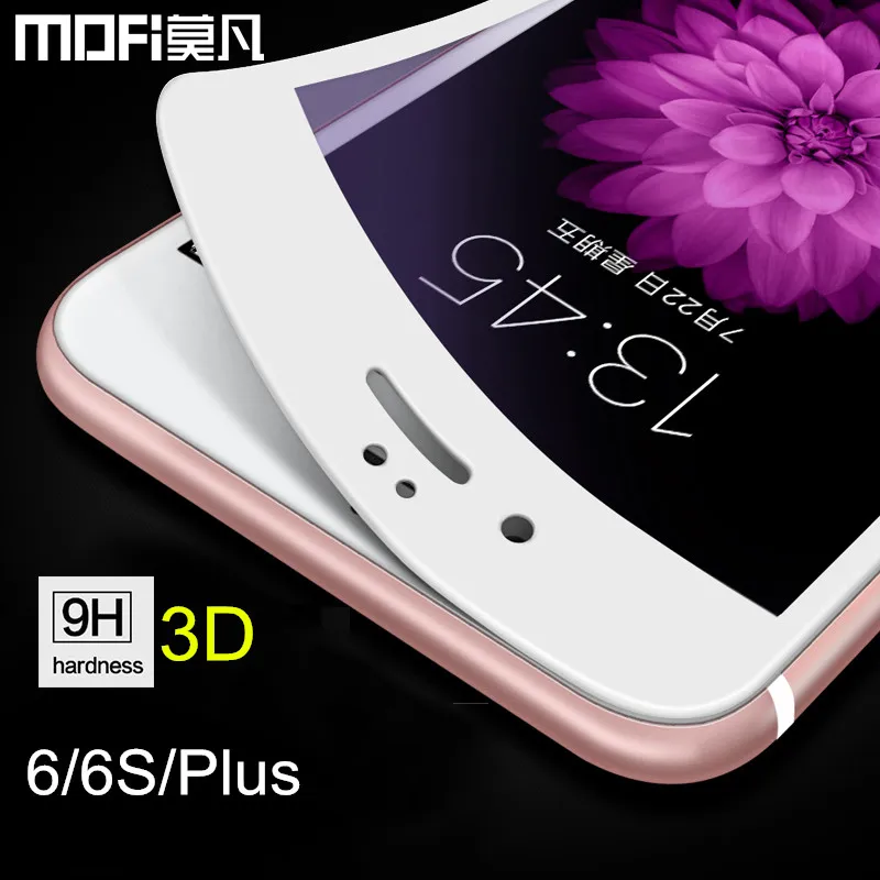 Закаленное стекло MOFi для iPhone 6s полное покрытие экрана протектор 6 plus Черная