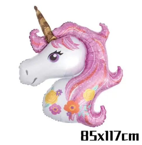 pink unicorn 5 шт. 117x85 см Фиолетовый Розовый Единорог фольги Воздушные шары 18 дюймов звезда баллоны Свадьба Дети День Рождения украшения поставки - Цвет: pink unicorn
