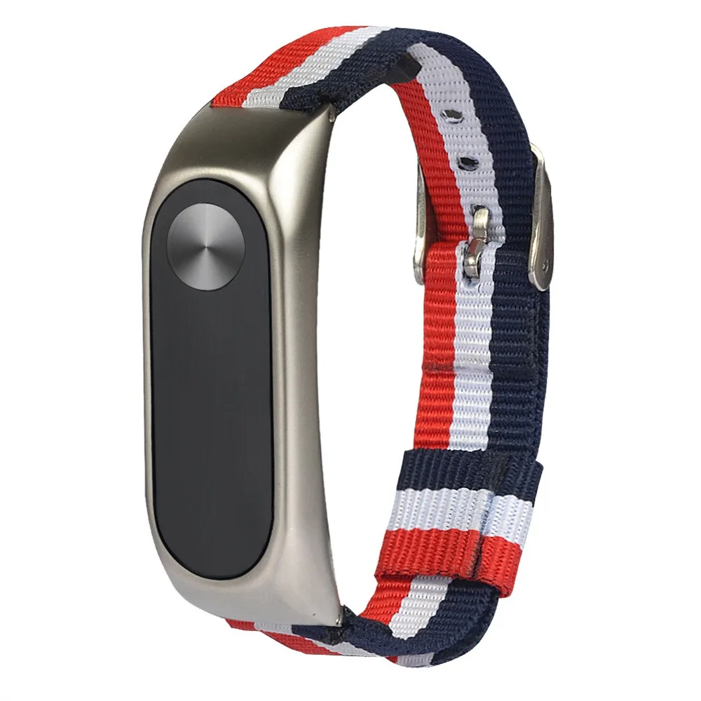 HONHX Mi Band 2 Strap Lightweight Nylon Adjustable Replacement Band Sport Strap For XIAOMI MI Band 2 Bracelet Wristband Metal