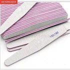 12 шт. пилка для ногтей 100180 шлифовальный буферный блок для педикюра маникюра полировочные инструменты для красоты профессиональные пилки для ногтей серая лодка