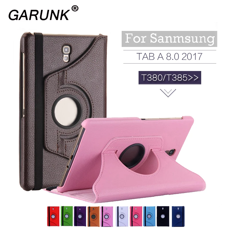 Чехол для планшета Samsung Galaxy Tab A 8 0 2017 T380 T385 с вращающейся на 360 градусов подставкой