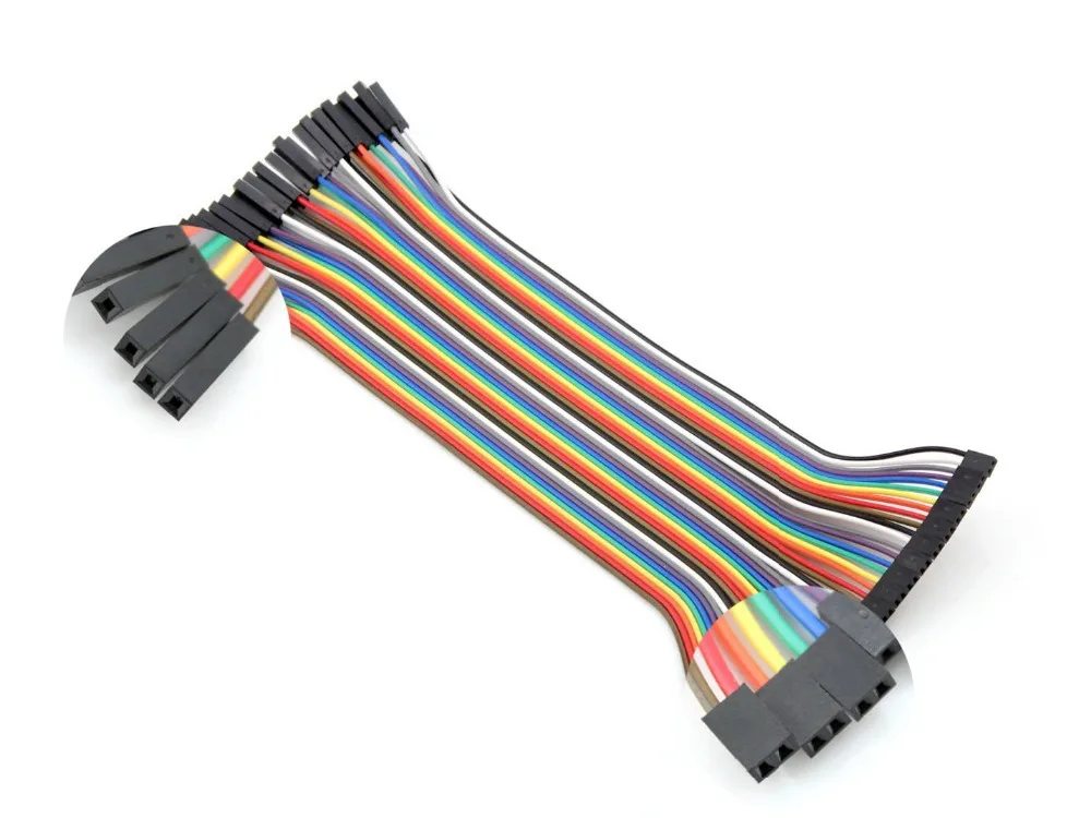

5pcs/lot Flexible 20cm Multicolor 40 Pin Female to Female Development Board Jumper Wires Dupont Ribbon Cable 2-to-2.54-pitch