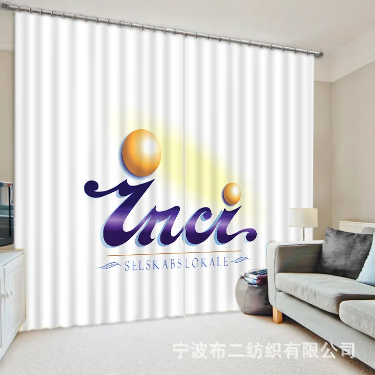 

Letter Curtains Luxury Blackout 3D Window Curtain For Living Room Bedroom Customized size Drapes Cortina Rideaux Cushion cover