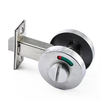dhl shipping 10pcslot stainless steel bathroom toilet wc indicator door lock privacy deadbolt lock redgreen indication