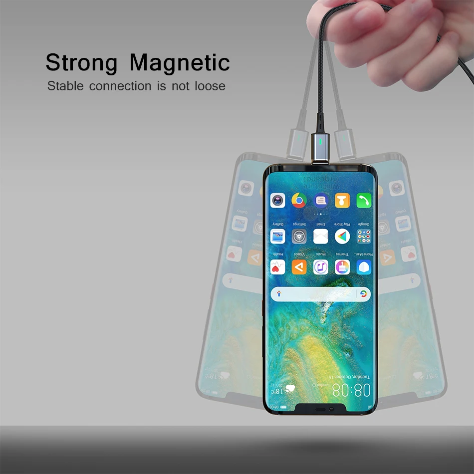 Магнитная Зарядка Тип C кабель для Android мобильный телефон быстро Зарядное