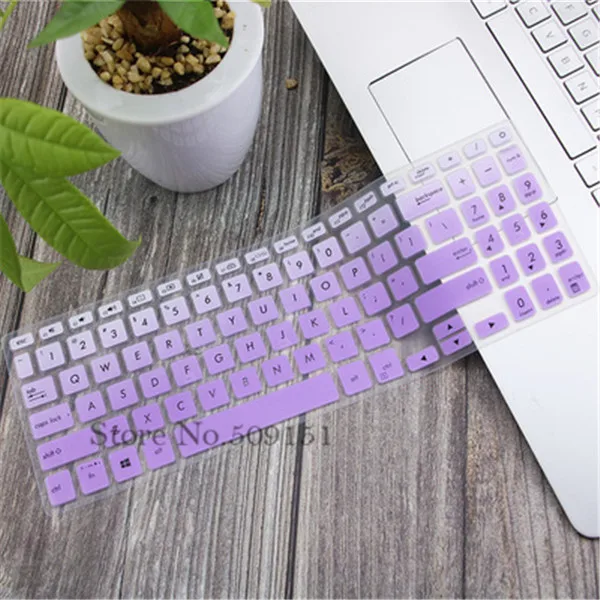 Gradual purple 15,6 дюймов мягкая силиконовая клавиатура защитная крышка для ASUS VivoBook S530 X530 S15-S5300U/F Y5100UB FN UN S5300UN8550 8250 - Цвет: Gradual purple