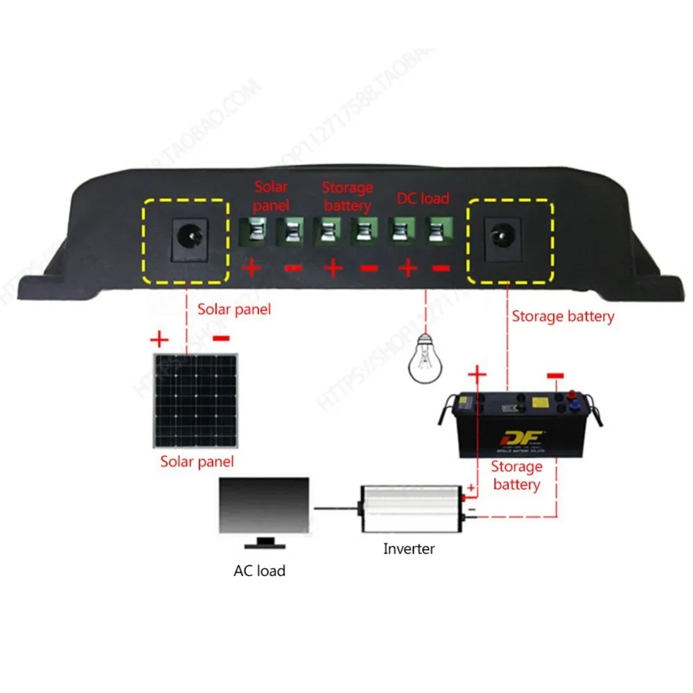 Автоматический рабочий контроллер заряда солнечной батареи 30 А/40 А/50 А/60 А/100 А 12