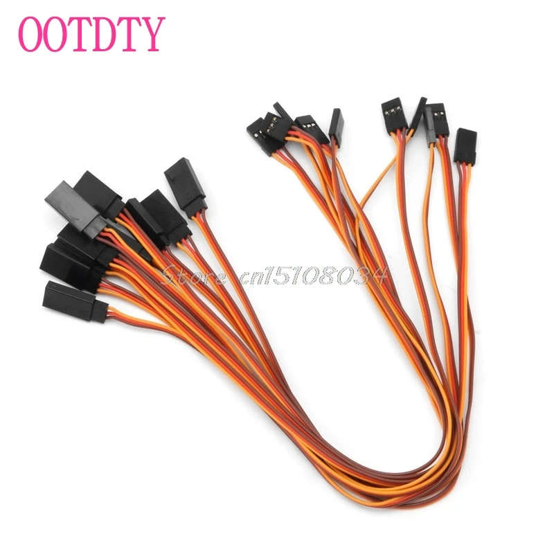 10Pcs 300mm Servo Extension Lead Wire Cable For RC Futaba JR Male to Female 30cm G08 Whosale&DropShip|Сетевые шнуры и