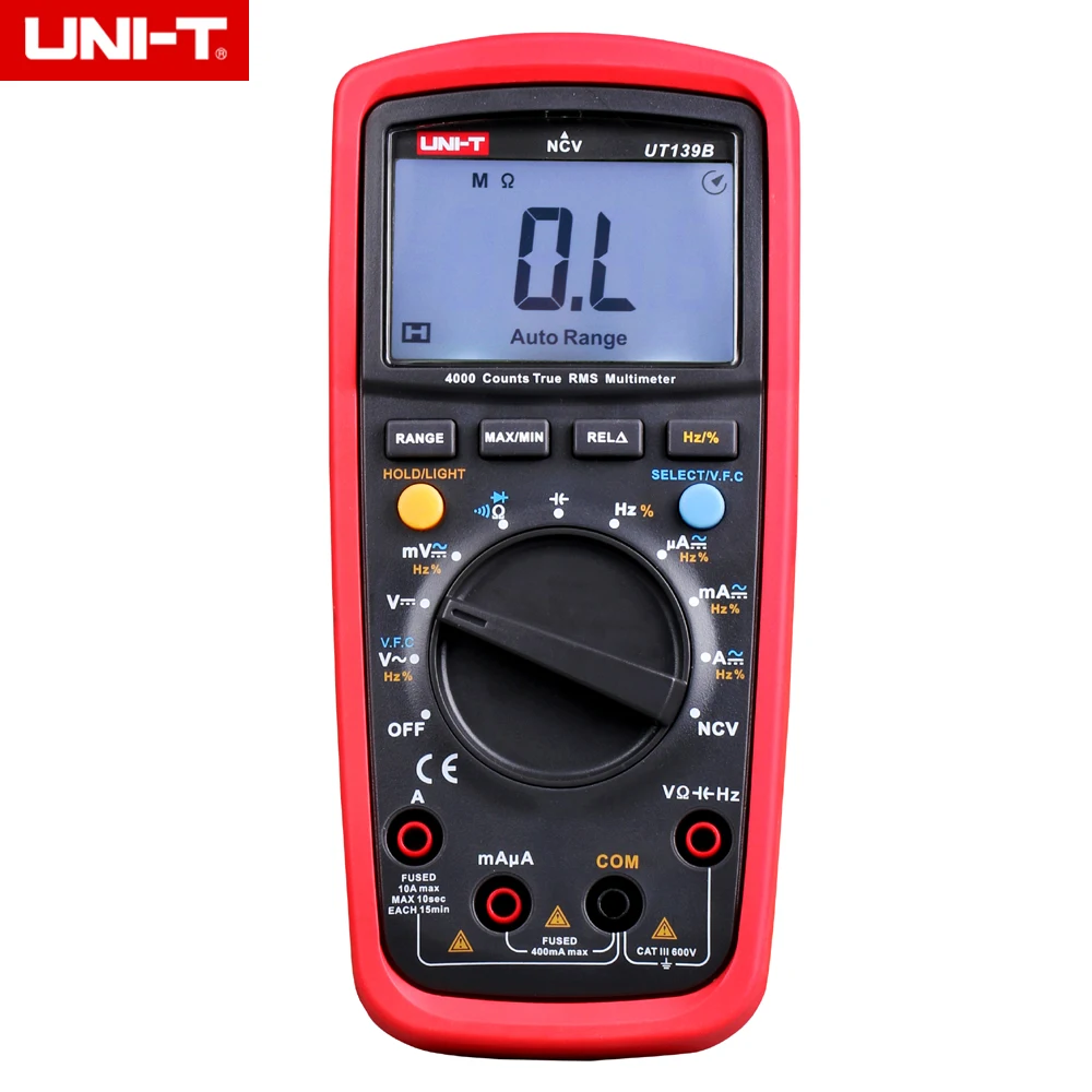 

UNI-T UT139B True RMS NCV 4000 Counts DMM Digital Multimeters w/ Capacitance & Frequency Test Multimetro LCR Meter
